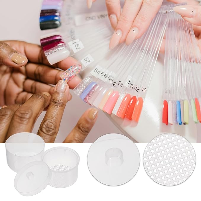1Set Nail Tool Cleaner Box Reusable Plastic Soaking Container for Manicure and Pedicure Tools Durable Nail Art Tool Bowl with Detachable Lid for Salon and Home