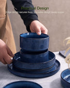 Famiware Star Ceramic Plates and Bowls Sets, Reactive Glaze Dishes - Image 5