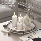 AMH 13-Inch Rustic Whitewashed Oak Lazy Susan Vanity Tray | Smooth rotating oak - Image 2