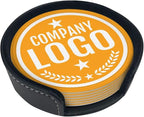 Custom Leather Coasters with Logo - Image 5