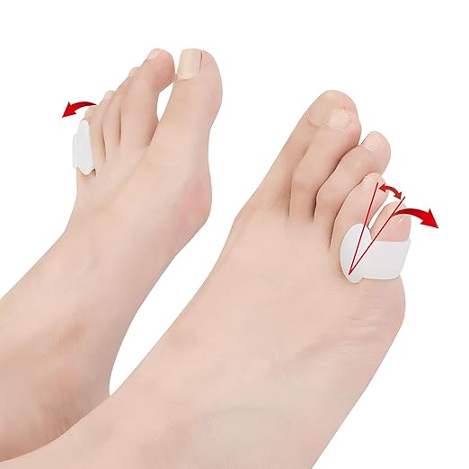 Toe Spacers for Feet Women& Man, Bunion Corrector Pinky Toe Separators, Silicone Small Toe Protector Spreader, Toe Correct Toe Separators for Overlapping Toes Women