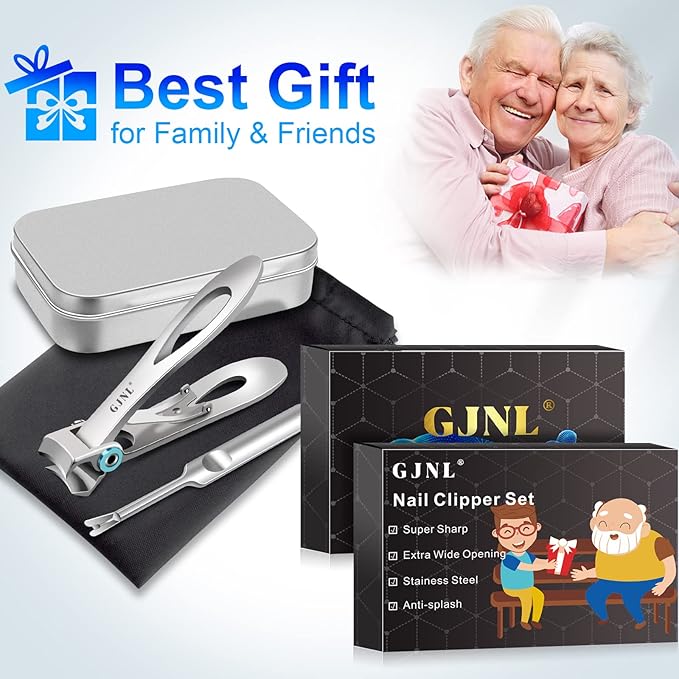 Nail Clippers for Men Thick Nails - 2025 Stocking Stuffers Gifts for Men,16mm Wide Jaw Opening Heavy Duty Large Toenail Clippers, Christmas Xmas Presents Gifts for Dad