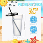 Mifoci 12 Pcs Plastic Tumbler - Image 2