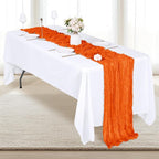 6 Pack Orange Cheesecloth Table Runner 17x108 Inch Semi Sheer Boho Gauze Cheese - Image 4