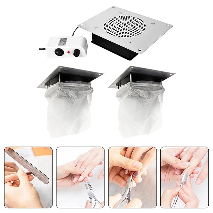 Nail Dust Collector Removal Manicure Tool Powerful Manicure Tools Extractor for Salon Nail Polishing US Adapter Professional
