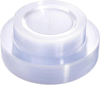 FLOWERCAT 60PCS Clear Plastic Plates by FLOWERCAT