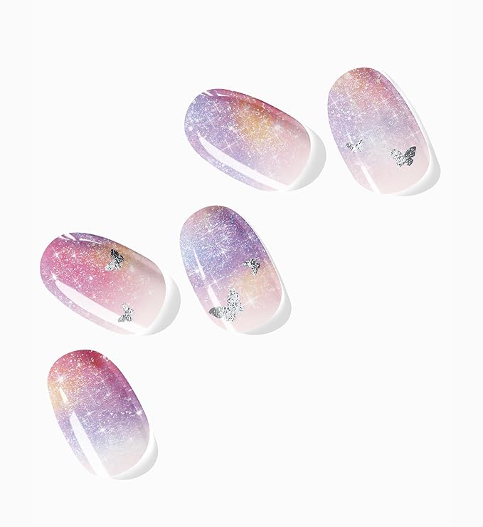 NOVA, Female Founded, Semi Cured Gel Nail Strips (Secret Garden) - The 10 Minute Manicure. Salon-Quality, Works w/Any Lamp, Easy to Apply - Incl. Nail File & Stick (Secret Garden)