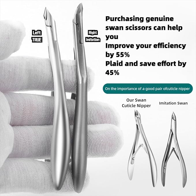 Cuticle Nippers, Professional Accurate Fast Sharp Small Jaw Cuticle Cutters, Nail Cuticle Cutting Pliers, Nail Dead Skin Remover Tool,Stainless Steel Cuticle Trimmer, Silver, Jaw 4mm