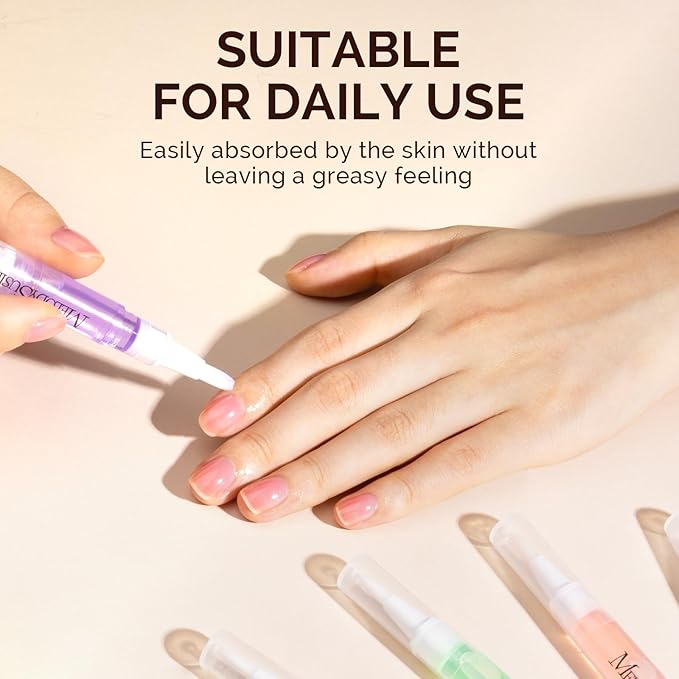 MelodySusie 15Pcs Cuticle Oil Pen Set,Nail Moisturizing Cuticle Oil Enriched with Vitamin E,Softens and Repairs cuticles,Nail Strengthener,Protects Damaged Skin,Thin Nails