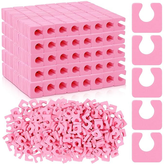 Mumufy 1000 Pcs Individual Toe Separators Bulk Soft Foam Comfortable Pedicure Toe Separators Dividers for Women Men Art Manicure Feet Nail Polish Painting Spa(Pink)