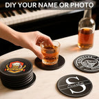 Custom Personalized Leather Coasters - Image 3