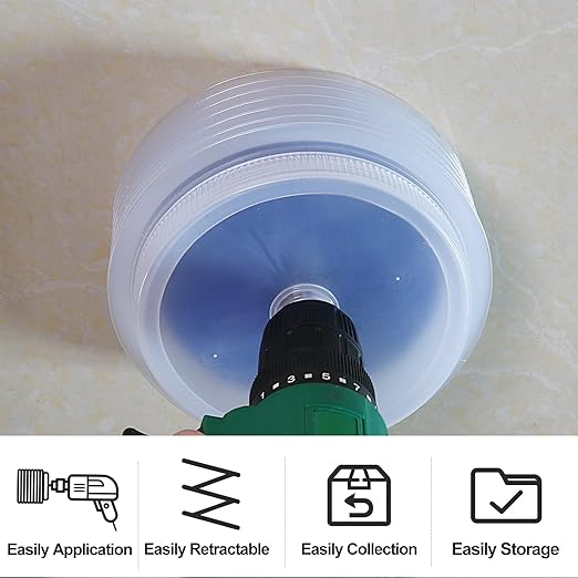125mm Hole Saw Dust Bowl, Rubber Scalable Dust Cover Collector for Ceiling Cutting Work and Other Drilling Works