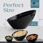 5 Pack Black Angled Plastic Serving Bowl Disposable - Image 4