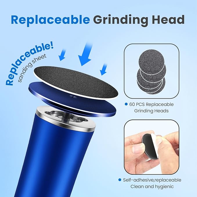 Electric Foot Callus Remover with 36 in 1 Pedicure Kit | Adjustable Speed | Mini Portable | 60 Pcs Sandpaper Discs | Professional Electric Callus Remover for Feet for Dead Skin and Calluses