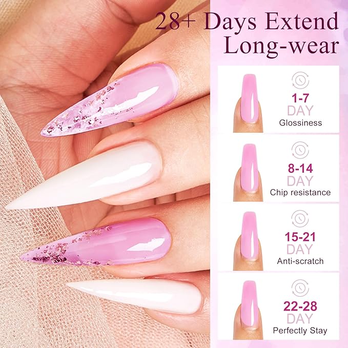 MEET ACROSS Poly Nail Gel 10Pcs Nail Extension Gel Set and Nail Extension Starter Kit for Beginners Nail Art DIY Home Gifts for Women (SET-3, 10pcs)