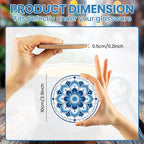 10pcs Coasters for Drinks Abstract Boho Flowers Absorbent Coasters Set Round - Image 2