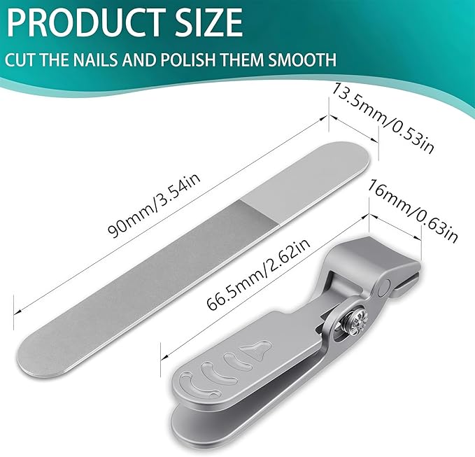 Small Finger Nail Clippers for Men with Catcher,Ultra Sharp Sturdy Fingernail and Toenail Clipper Cutters