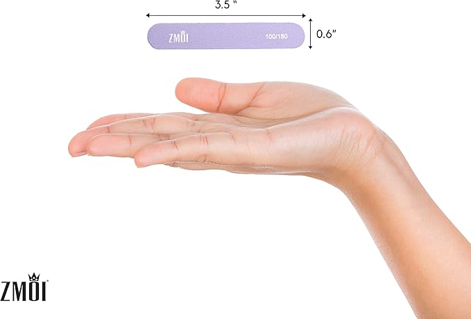 Professional Mini Nail File – 12 Count (Pack of 2) Stylish Practical Fingernail File for Natural and Acrylic Nails 100/180 Emery Boards (Macaroon Color)