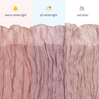 6 Pack Dusty Pink Cheesecloth Table Runner, 17 x 108 inch, Semi Sheer Boho - Image 7