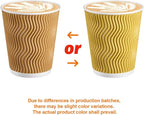 SIUQ 150 Pack 8 oz Disposable Coffee Cups, Insulated Corrugated Paper Cups | - Image 5