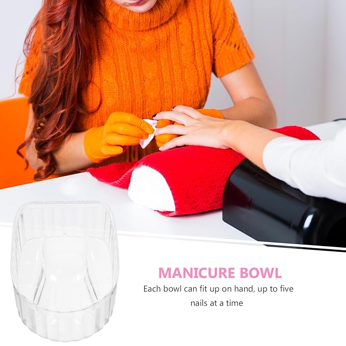 FRCOLOR 5Pcs Nail Bowl for Soaking Gel Polish Remover Manicure Dishes Hand Soak Bowl Nail Polish Remover Gel Soak Bowls for Art