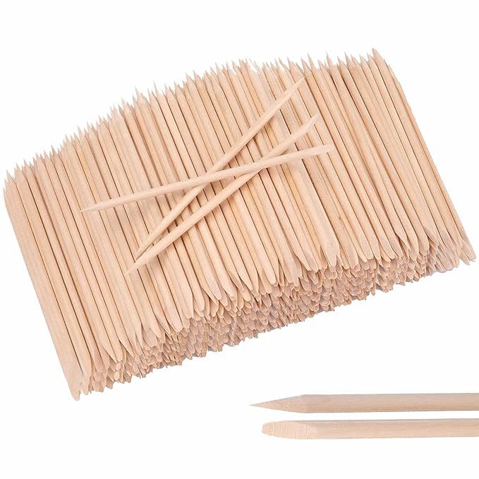 Nail Art Orange Wood Sticks,AMOSTBY 1000PCS Multi Functional Cuticle Pusher Remover Manicure Pedicure Tool,4.5 inch