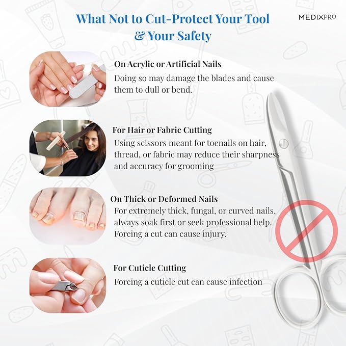 Toenail Scissors Stainless Steel for Nail Scissors Made in German for Heavy Duty Precision Cuticle Cutting for Manicure & Pedicure Grooming ingrown Toenails for Men, Women and Kids.