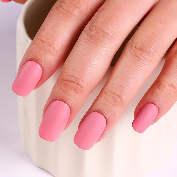 Matte Nail Polish Air Dry Nail Lacquer for Nail Art Varnish, Mist Effect Matte Finish Velvet Nail Polish, 0.35 fl oz (Soft Pink-15, 10 ML)