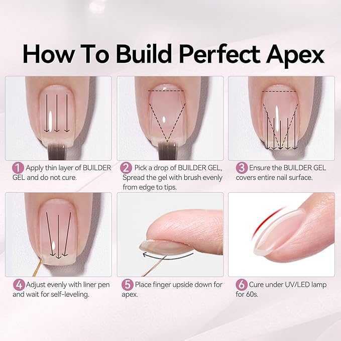 Born Pretty Builder Gel for Nails 15ML,8-in-1 Nude Brown Builder Nail Gel,LED Lamp Cured Color Base Gel Polish Coat Strengthener Extension Rhinestone Glue in a Bottle for DIY Home Salon Gifts