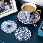 10pcs Coasters for Drinks Abstract Art Absorbent Coasters Set Round Tabletop - Image 7