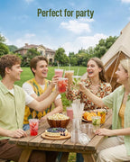 Plastic Cups with Lids and Straws：    Clear Disposable - Image 7