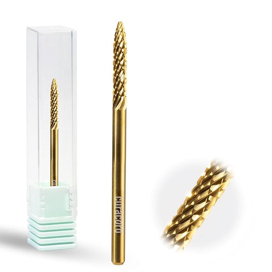 Curacoro Under Nail Cleaner 3/32'' Safety Carbide Bit (Coarse), Professional Design to Remove Dirt, Debris, Dead Skin for Healthy Nail Growth, Nail Drill Bits Manicure Salon & Home