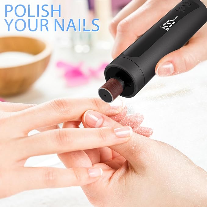 Electric Feet Callus Remover Rechargeable Electric Foot File Heel Scraper 9 Speeds 2 Sanding Heads LCD Display Cordless Foot Sander Grater Grinder for Cracked Dead Skin Women Men Home Pedicure (Black)