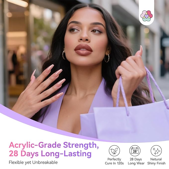 SAVILAND Poly Extension Gel Nail Kit:15 Colors Poly Nail Gel Natural Clear White Glitter Black Long Lasting with U V Light Slip Solution for Starter DIY Nail Art at Home Gifts for Ladies & Girls