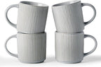 famiware Coffee Mug Set for 4, Star 12 oz Catering Mugs Cup Set by Famiware