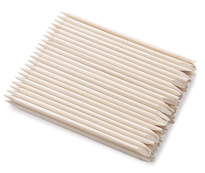 400Pcs Orange Wood Sticks for Nails, HOOMBOOM Double Sided Cuticle Pusher Remover Nail Art Manicure Pedicure Tool
