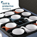 Hearth & Harbor Coffee Mug Storage, Quilted and Stackable Coffee Cup Storage - Image 4