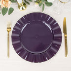 Efavormart 11" Dinner Plates – Set of 10 Plastic Purple Round Disposable Plates - Image 9