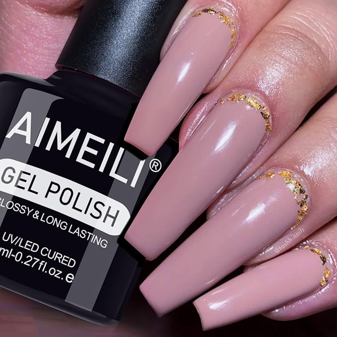 AIMEILI Gel Nail Polish, Hema Free, Cruelty Free, Vegan, Soak Off U V LED Nail Art for Women Girls Manicure Salon DIY Home - 1004 8ml