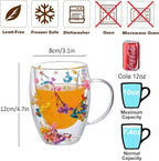 NBHUZEHUA Double Walled Coffee Mugs Glass Cups Wedding Anniversary Registry - Image 4