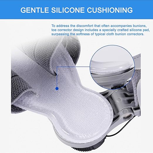 Upgraded Bunion Corrector for Women & Men, Orthopedic Bunions Correction with Non Slip Big Toe Separators, Adjustable Bunion Splint Suitable for Left/Right Foot Bunion Relief