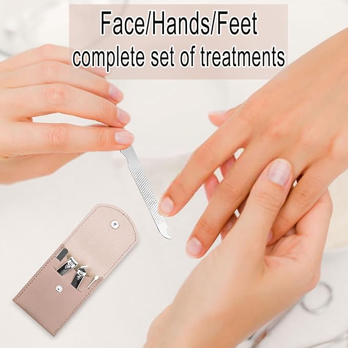 20 Sets Manicure Set Bulk, Nail Clippers Kit Stainless Steel Fingernail Clippers Set, Sturdy Nail Tip Cutter Trimmers Professional Grooming Toenail Clippers Personal Pedicure Kits Gift (Pink 4 in 1)