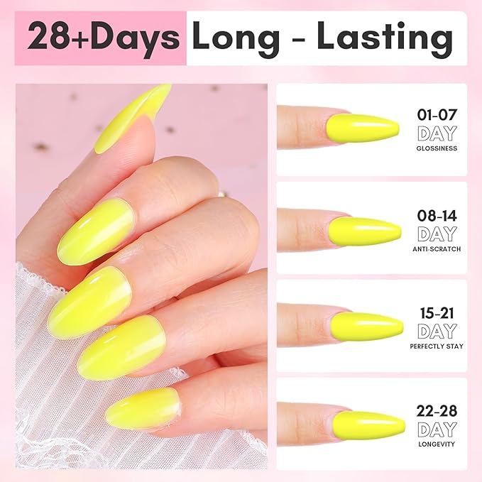 Makartt Poly Nail Gel-50ML Large-Bright Yellow Color, Strong Builder for Extension Overlay Strengthener 3D Diy, Multifunctional, Long-lasting for Nails French Manicures Home Salon-Sunny Side Up