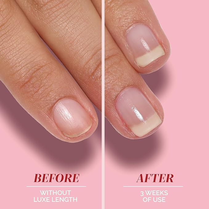 LONDONTOWN Luxe Length Nail Gloss – Strengthens & Protects Nail Length, Boosts Keratin & Ceramide Production, Prevents Breakage, .4 fl oz