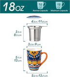 vancasso 18 Oz Tea Infuser Mug - Image 2