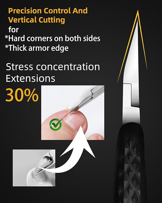 Straight Nail Clipper, Heavy Duty Straight Toenail Clippers for Thick Toenails or Ingrown, Stainless Steels Toe Nail Nipper Cutter with Non-Slip Handle for Seniors, Men, Women