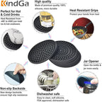 Silicone Coasters for Drinks Absorbent Rubber Coaster Set of 8 Black | Large - Image 4