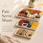 Delling Large Serving Platter, 16/14/12 Inch Rectangular Serving Trays - Image 7