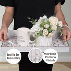White Serving Trays, Plastic Rectangular Serving Tray - Image 7