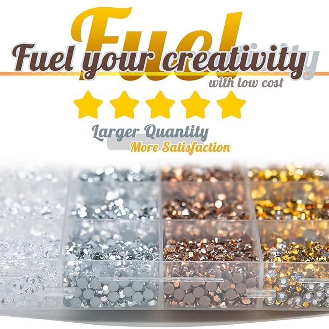 Transparent Copper Silver Golden Jelly Resin Rhinestones for Crafting 3mm 4mm 5mm Flatback Stones Resin Gems Diamonds Charms for Nails Face Eyes Makeup DIY Crafts Tumblers Bottles Shoes Phones